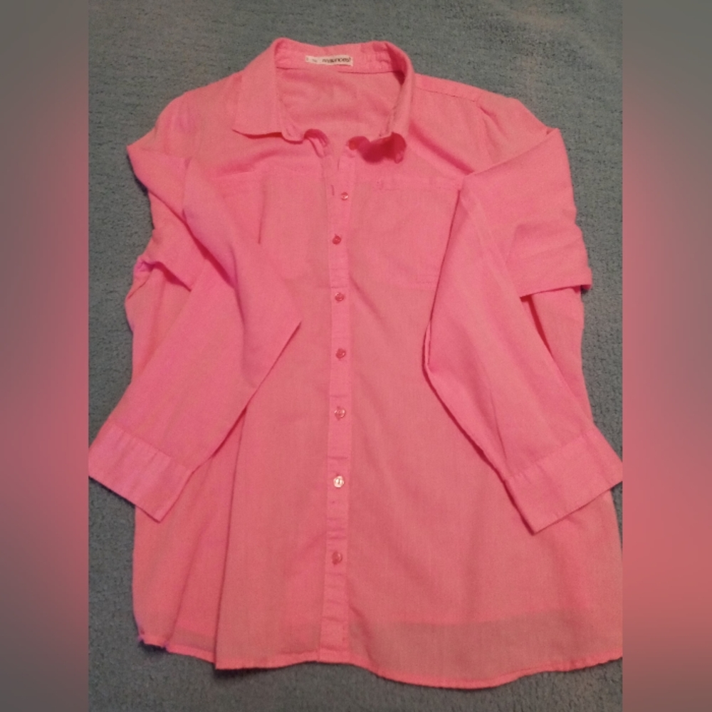 Maurice's button down pink shirt size 1 - 1X